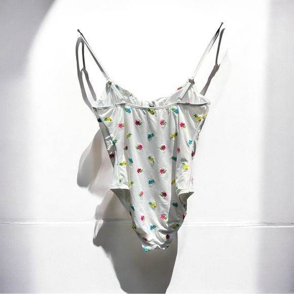 🌻NEW NWOT Kate Spade Sea Garden Embroidered 1-piece Swimsuit Size L $132 Retail - Picture 7 of 9